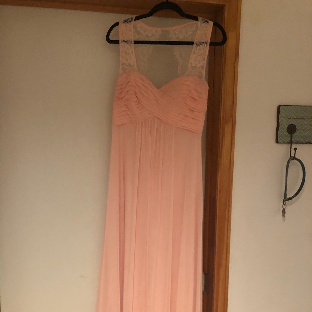 Blush pink Birdy Grey bridesmaid dres